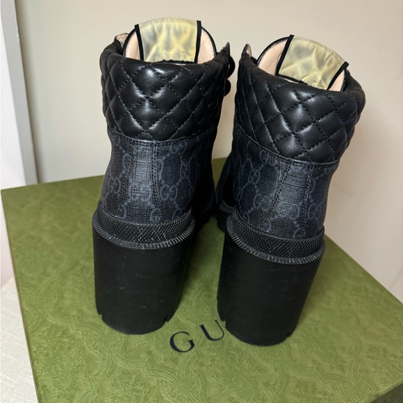 GG Ankle Boot 'Black GG Supreme' Size 7 - Picture 8 of 8